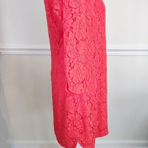 Vince Camuto Pink Lace Dress Size 8 - Picture 4 of 8